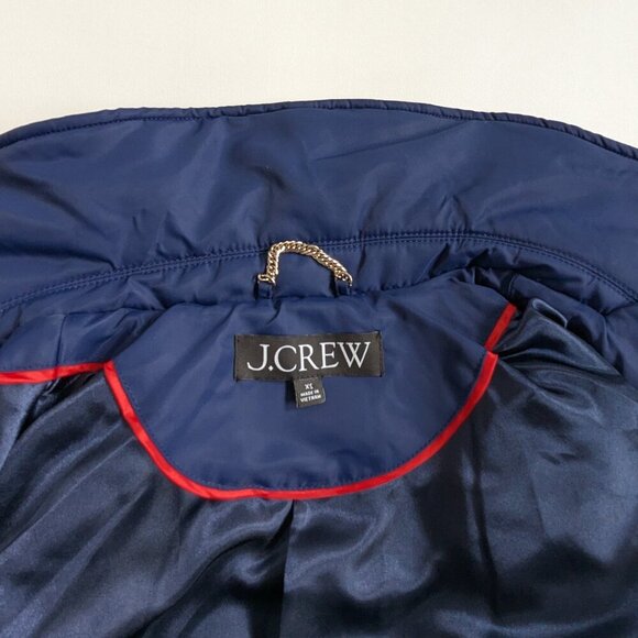 J. Crew Women's Pea Coat Puffer Jacket - Size XS Blue - Picture 6 of 15